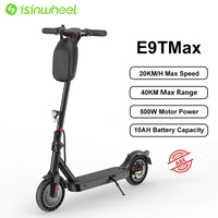Isinwheel E9TMax Foldable Electric Scooter 500W 10Ah Battery 36V Up to 20 Km/h Adult City E-Scooter