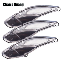 Chan's Huang 10PCS / LOT Unpainted Sinking Vibration Artificial Bait Lipless Crankbait Blanks Customized Body VIB Fishing Lures