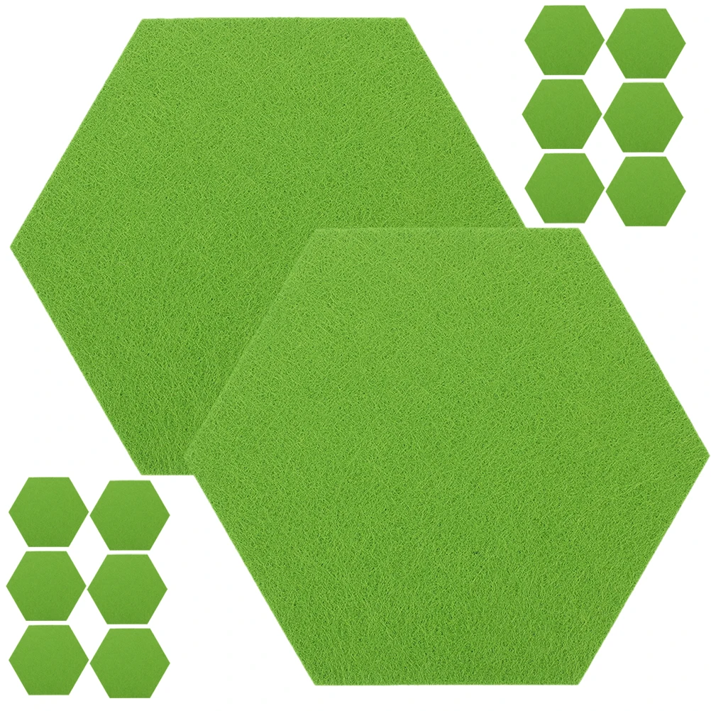 

24pcs Hexagon Felt Wall Tiles Soundproof Decorative Panels Bulletin Board Stickers for Wall Easy to Use
