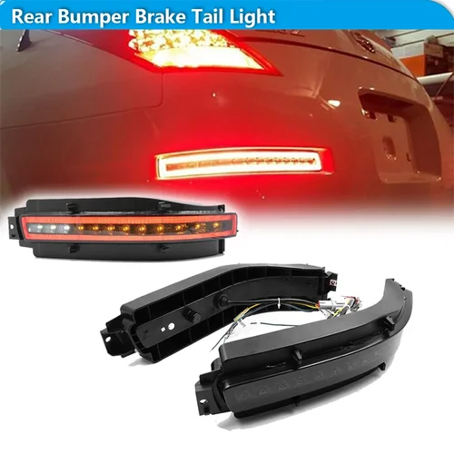 Para Nissan 350Z/Z33 luces antiniebla traseras LED para coche luces traseras/frenos luces de señal de giro secuencial y luces de marcha atrás de respaldo 2003-2009