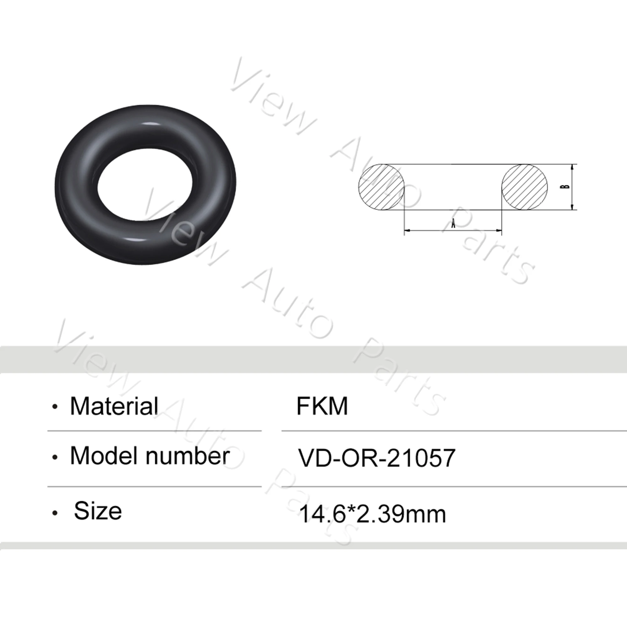 200pcs Fit For Bosch Fuel Injector Rubber seal orings Fuel Injector Repair Kits 14.6*2.39mm VD-OR-21057