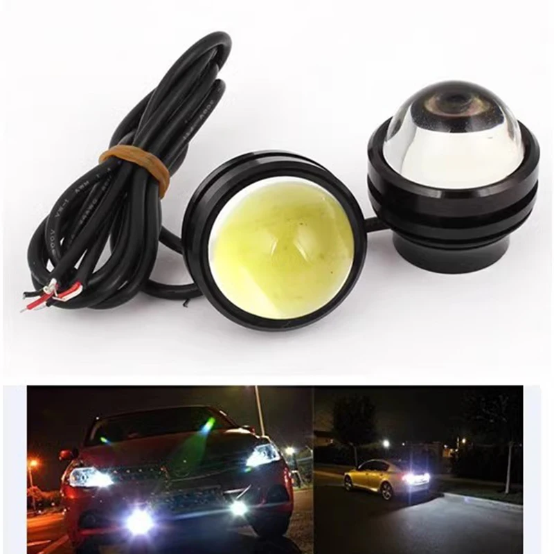 10W Flash Eagle Eye Fish Eye Daytime Running Light LED Strong Light Daytime Running Light Reverse Reverse Light Motorcycle Fog L