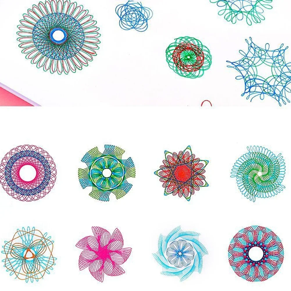 28Pcs Spirograph Drawing Ruler Set Sewing Drawing Learning For Children Hand Sewing Drawing Gears Wheels Drawing Accessories