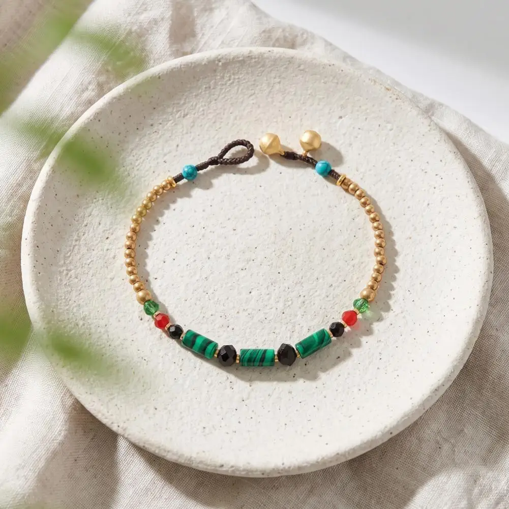 Bohemian Beaded Bracelet Bohemian Bracelet for Women Handmade Bamboo Joint Beaded Stackable Bracelet Ethnic Style Boho for Women