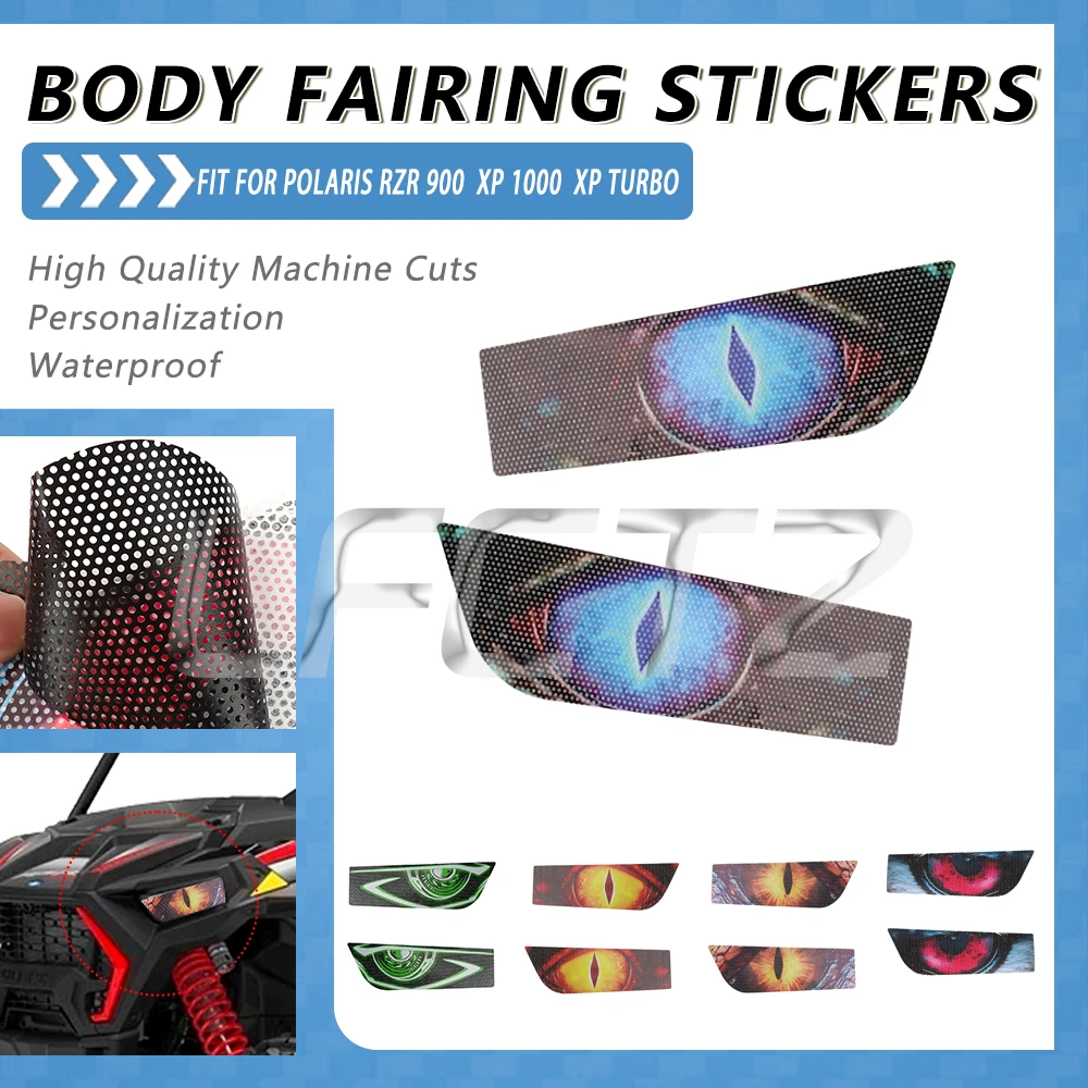 UTV Front Headlight Guard Sticker Head Light Decor Decals Fit for Polaris RZR 900 XP 4 1000 14-21 RZR XP 4 TURBO GENERAL 1000