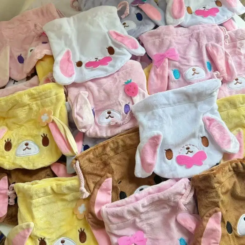 Kawaii Sugarbunnies Drawstring Bag Pouch Momousa Strawberryusa