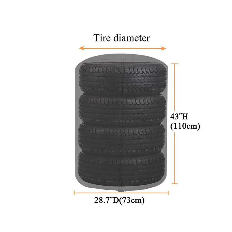 Cubierta de neumático de automóvil de tela Oxford, protector solar impermeable, cubierta de rueda de repuesto de almacén a prueba de polvo, tamaño: