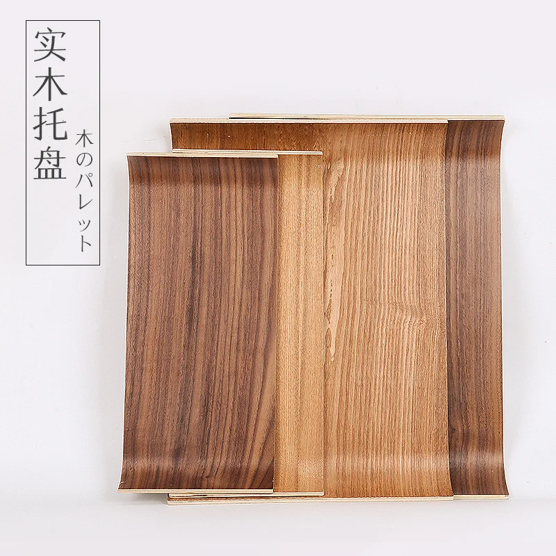 U-shaped Ash Wood Bakery Tray Hotel Baking Tray Sushi Plate Serving Tray Household Hotel Dishes Portable Display Plate