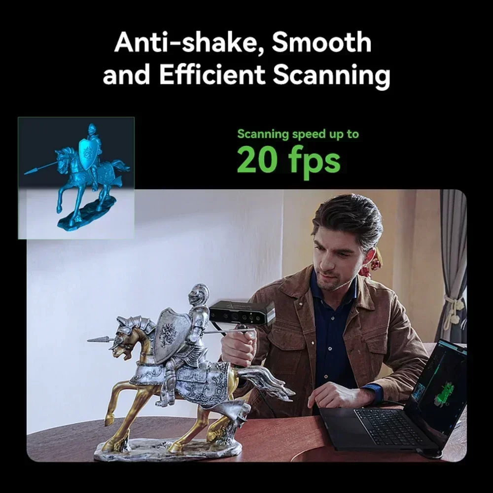 ¡Nuevo! CR-Scan Otter Escáner 3D portátil mejorado Precisión de 0,02 mm Alta eficiencia Escaneo de velocidad de 20 fps Anti-vibración