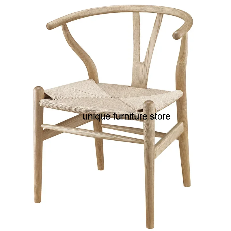 

Wooden bone Chair Hans Wegner Y Chair Solid OAK Wood Dining lounge Dining salon Classic Design library furniture LQQ142YH