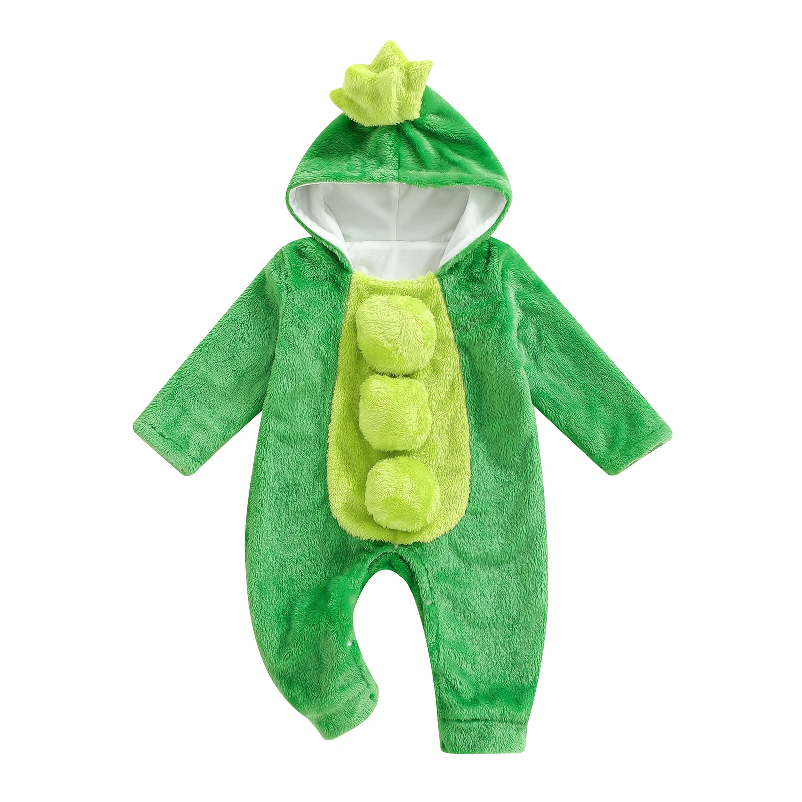 

Уютный флисовый наряд для младенцев с зимним комбинезоном с капюшоном и длинными рукавами для холодной погоды, тепла и комфорта