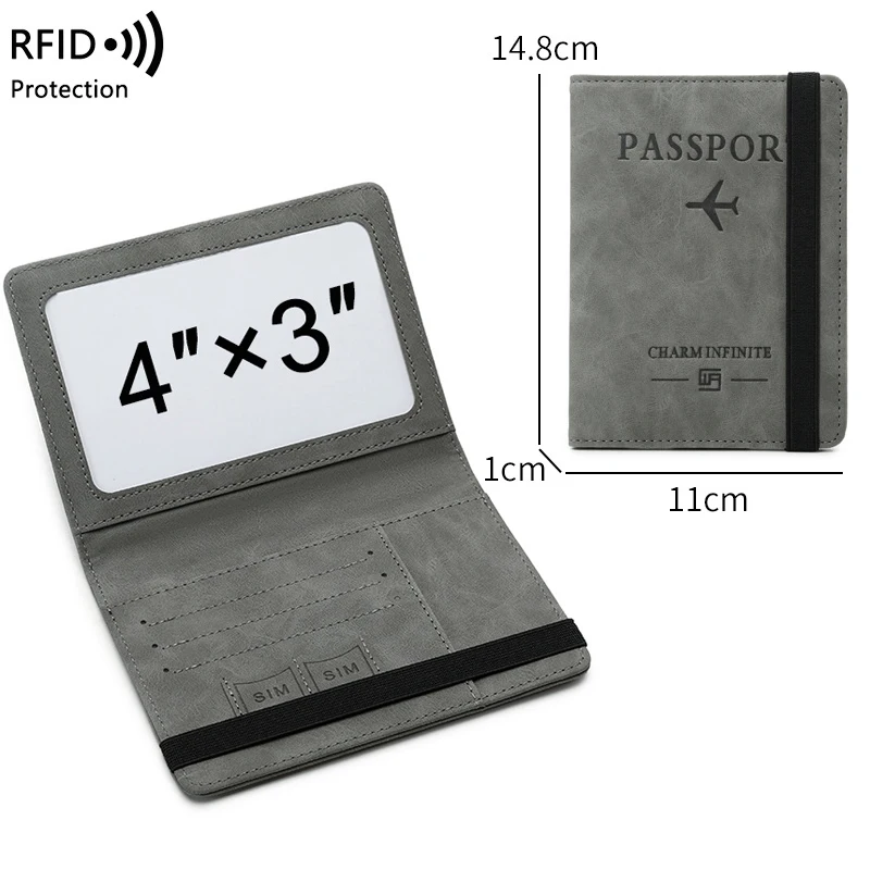 Passport and Vaccine Card Holder Combo PU Leather Passport Holder Passport Covers Passport Wallet for Women/Men to Travel