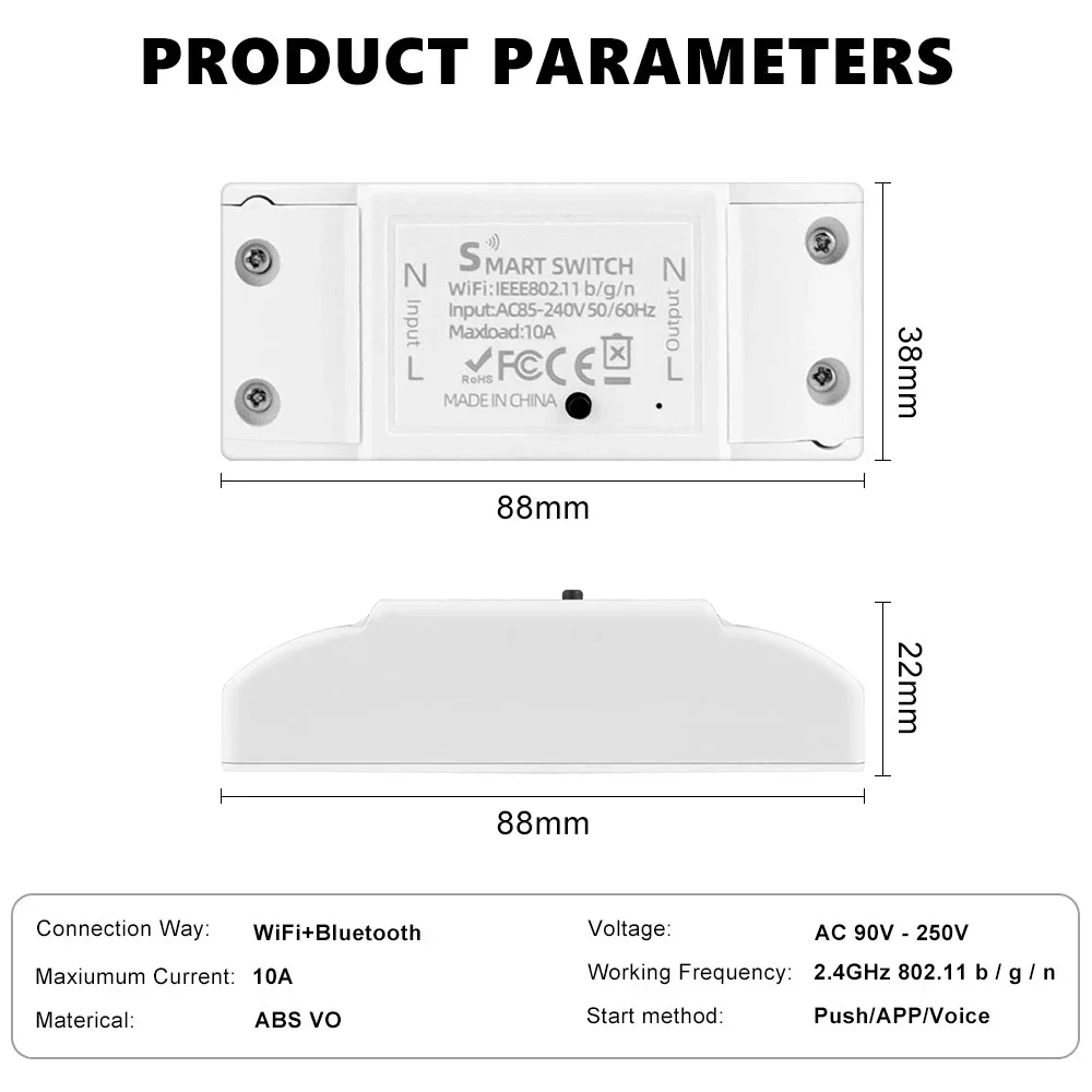 واي فاي مفتاح ذكي لاسلكي عن بعد التبديل قواطع Domotic LED ضوء وحدة تحكم الحياة الذكية تويا APP يعمل مع أليكسا جوجل