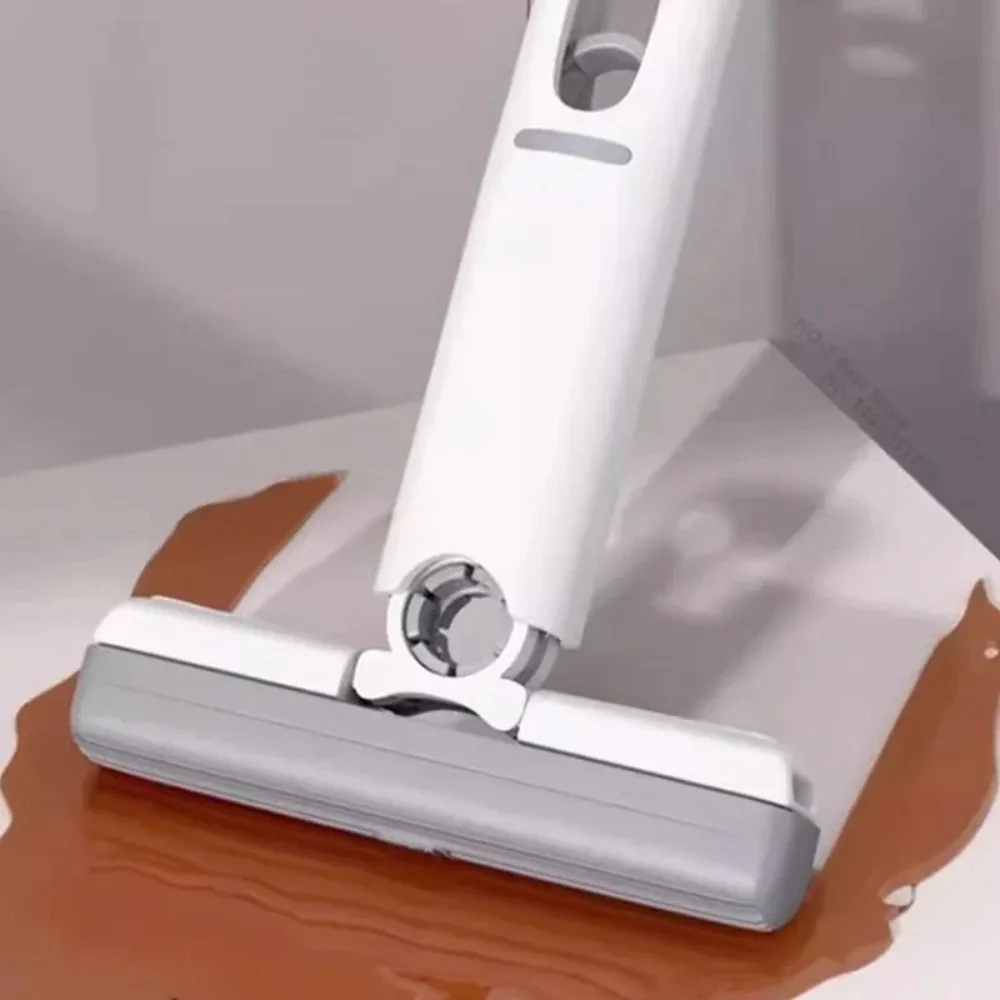 Mini Squeezable Mop with Powerful Folding Design. Household Cleaning Tool. No Hand Washing Required. Strong Water Absorption.