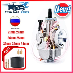 PWK 21 24 26 28 30 32 34mm With Power Jet Carburetor For OKO 2T 4T Motorcycle Carb For Dirt Bike Pit Bike Scooter ATV Quad UTV