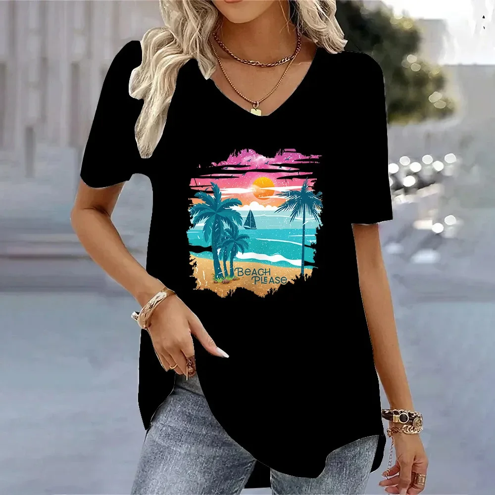 Street Pullover Women Simple Everyday Black Short Sleeve Fashion Plus Size Women Shirt Tops Casual Short Sleeve Women Summer