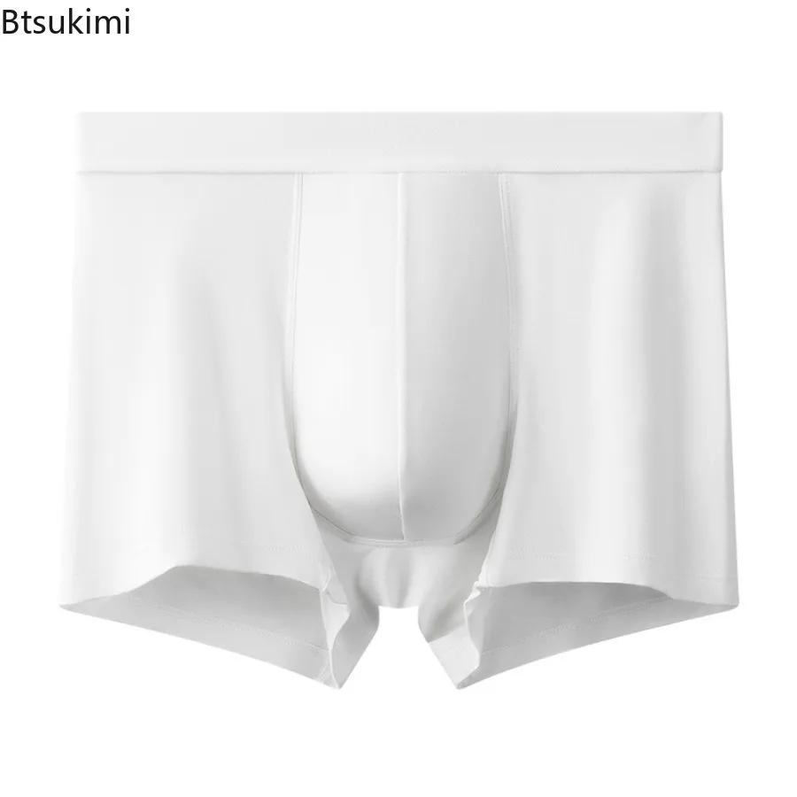 New 2025 Men's Sexy Underwear Modal Cuecas Mid Waist Mesh U Convex Pouch Boxers Shorts for Men Anti Slip Flat Corner Pants Male