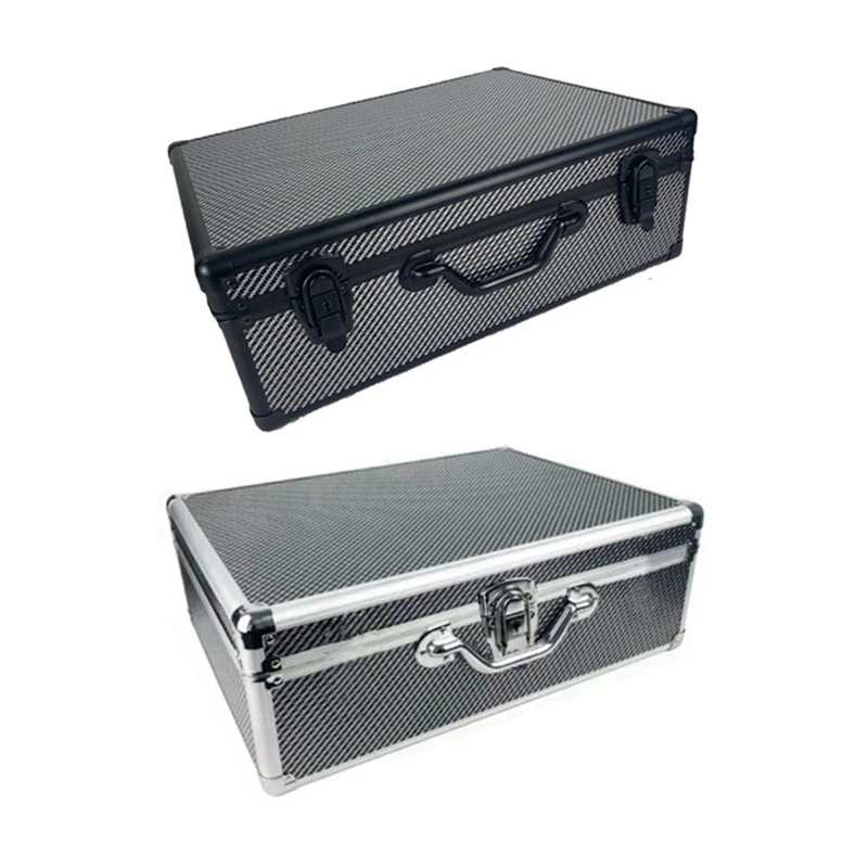 Carbon Fiber Tool Box Aluminum Tool Case Suitcase Equipment Hard Carry Bag Instrument Hard Case Portable Toolbox Durable B