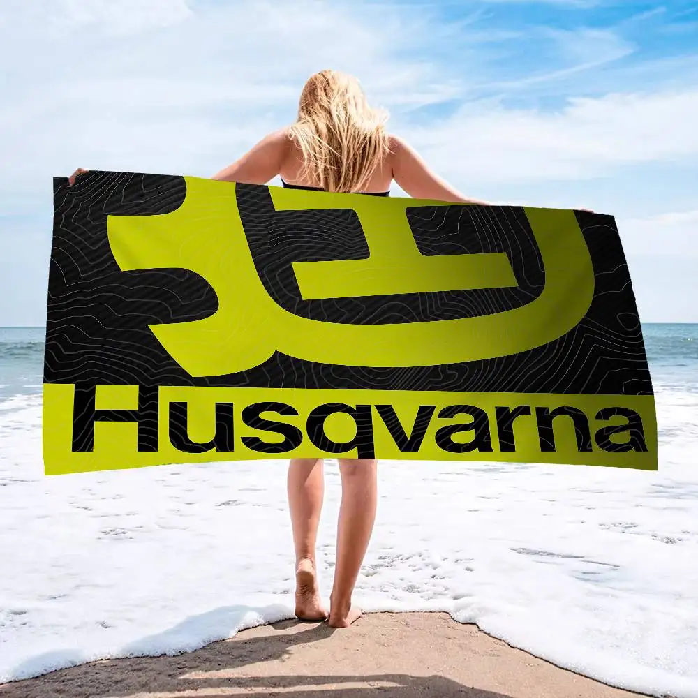 H-HusqvarnaS Logo Beach Towel Colorful Bath Towels For Girl Microfiber Quick Dry Custom Sand Free Beach Yoga Spa Gym Pool view 4