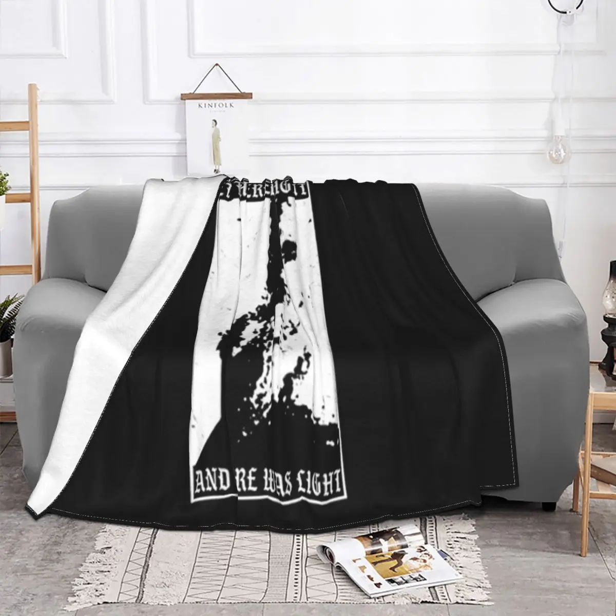 Satan Burn Local Church Let There Be Light And There Was Light Any Logo Funny Print Throw Blanket