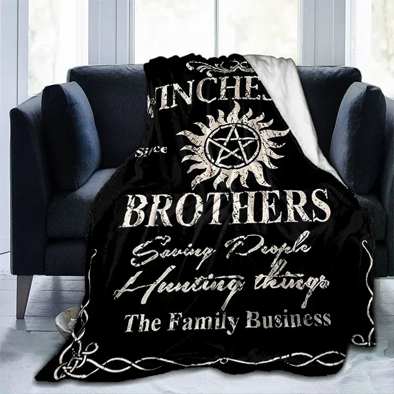 Movie Supernatural - Evil Power Printed Blanket, Fashion Warm Flange Blanket, Picnic Blanket, Bed Blanket, Birthday Gift