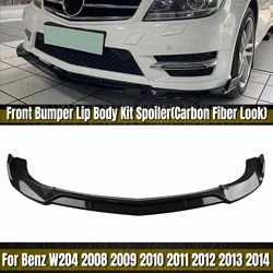 Front Bumper Spoiler Splitter Lip Lower Guard Plate For Mercedes-Benz W204 C180 C200 C250 C300 C350 2008-2014