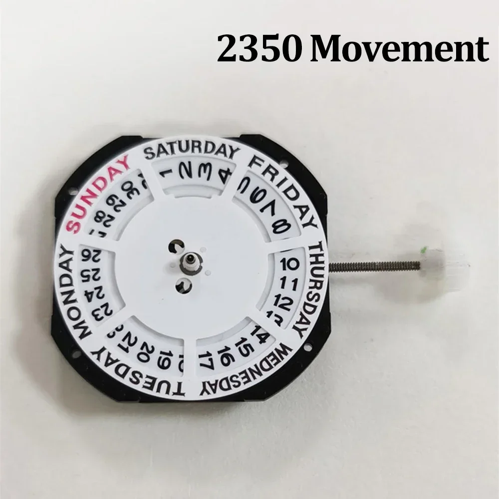 

Up and Down Calendars Quartz Movement China 2350 Movement Week Display at 12 o'clock Date Display at 3 o'clock NEW DIY