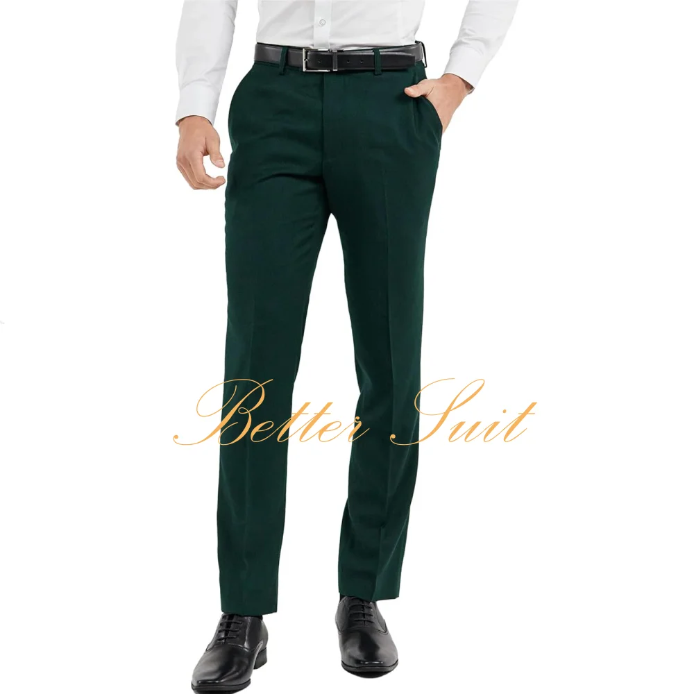 

Мужские классические брюки с плоской передней частью, костюмные брюки с расширяемой талией для мужчин