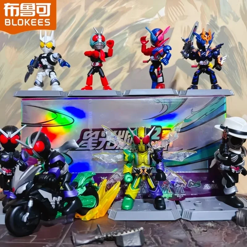 Hot Ssle Kamen Rider Blokees Blind Box Starlight Versie 2 Anime Figuur Sabel Geats Hopper Kuuga Figuur Gemonteerd Speelgoed Geschenken