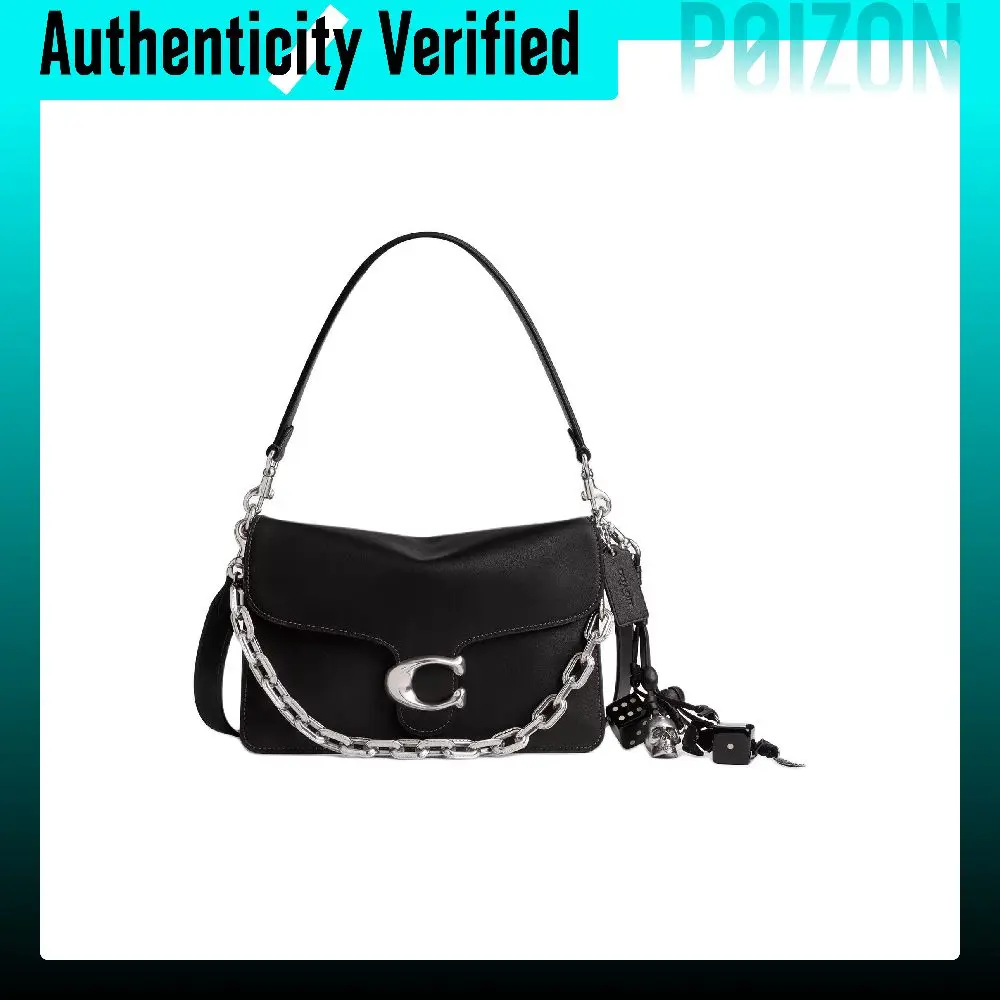 COACH Tabby Grain Leather Shoulder Bag, Crossbody Bag Medium Women's Black CAG03-LHBLK