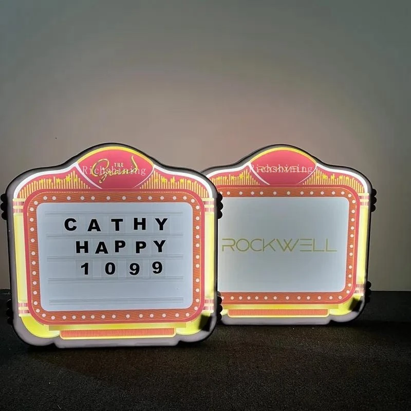 

Bar acrylic luminous holding sign LED English word changing light sign VIP charging colorful atmosphere birthday holding sign