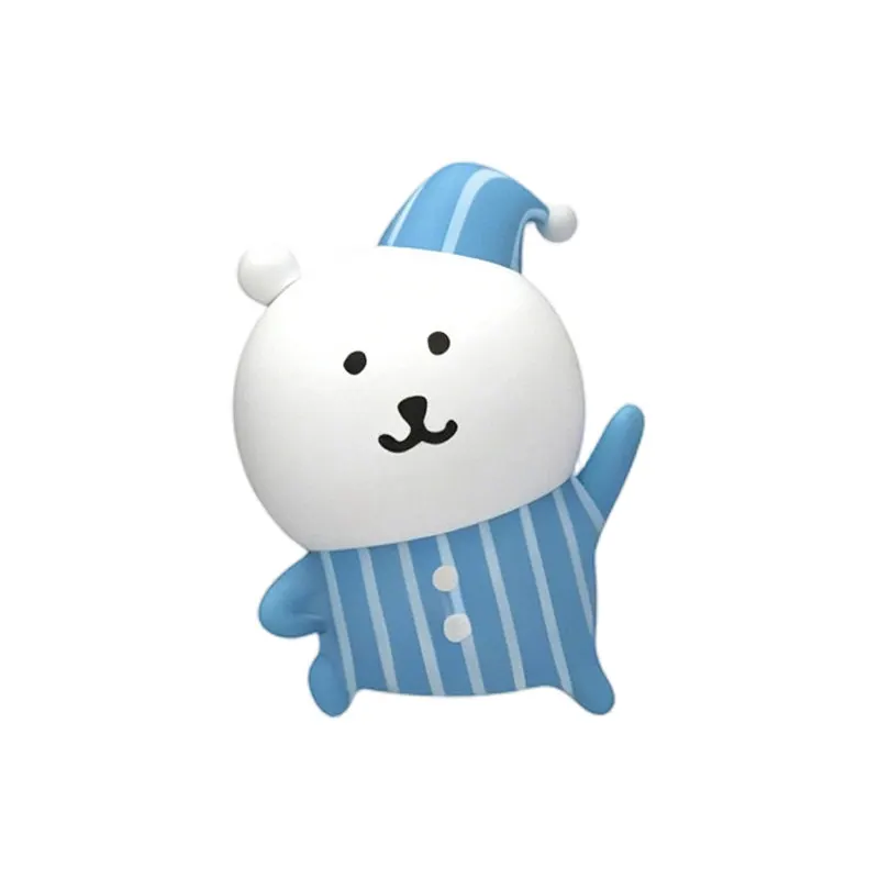 Cute Joke Bear Anime Toy Cute Animal Little White Bear Figurine Model Collection Desktop Decoration Toy Anime Peripheral Gifts - view 2