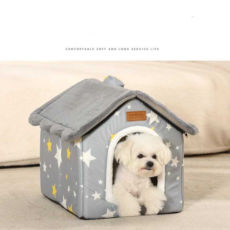 Foldable Cat/dog Pet Nest Detachable and Washable Cat House Dog House Indoor Cat Nest Suitable for Small and Medium-sized Pets