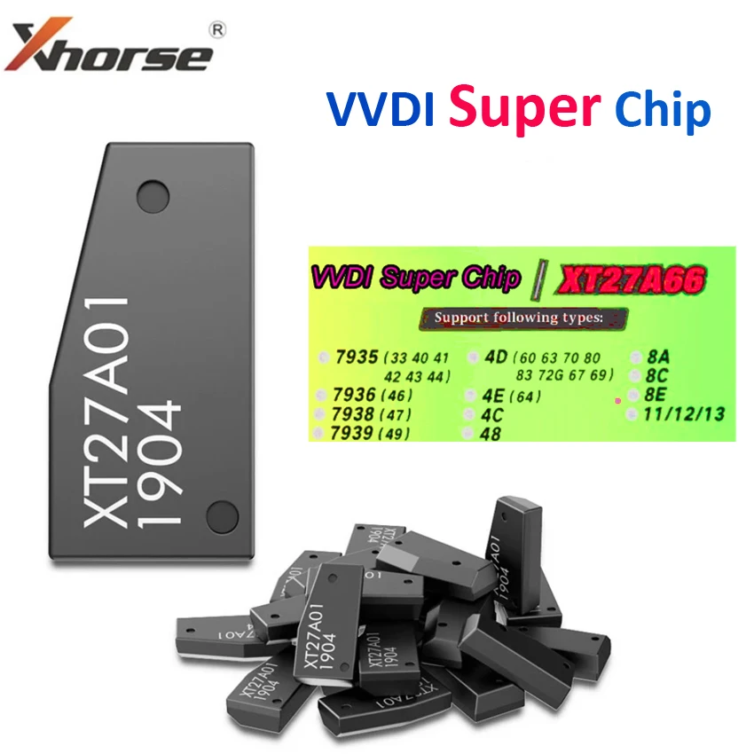 Xhorse Original VVDI Super Chip XT27A66/XT27A01 XT27A Anti-Theft Chip 4C 4D 44 46 47 48 49 8A 8C 8E T5 PCF7937