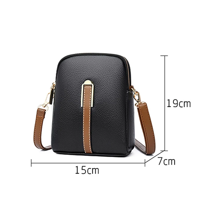 Luxury Genuine Leather Women\'s Phone Bag Wallets Fashion Shoulder Messenger Bags For Women 2024 Female Small Messenger Tote Sac