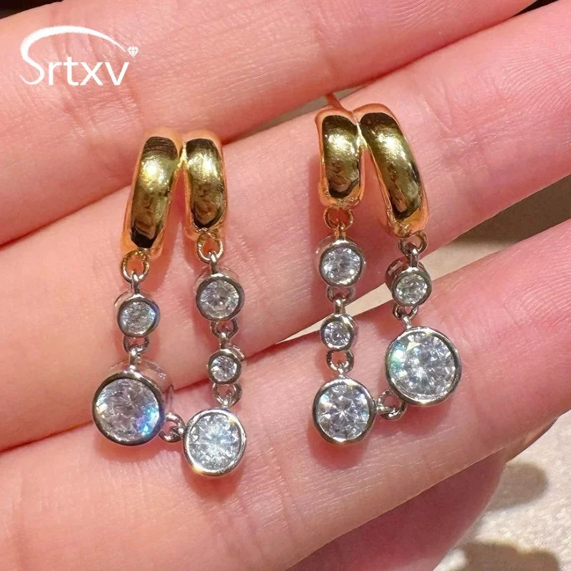 

Fashion Bubbles 5A Zircon Drop Earrings For Women Girls S925 Sterling Silver Ear Studs Wedding Birthday Party Fine Jewelry Gifts