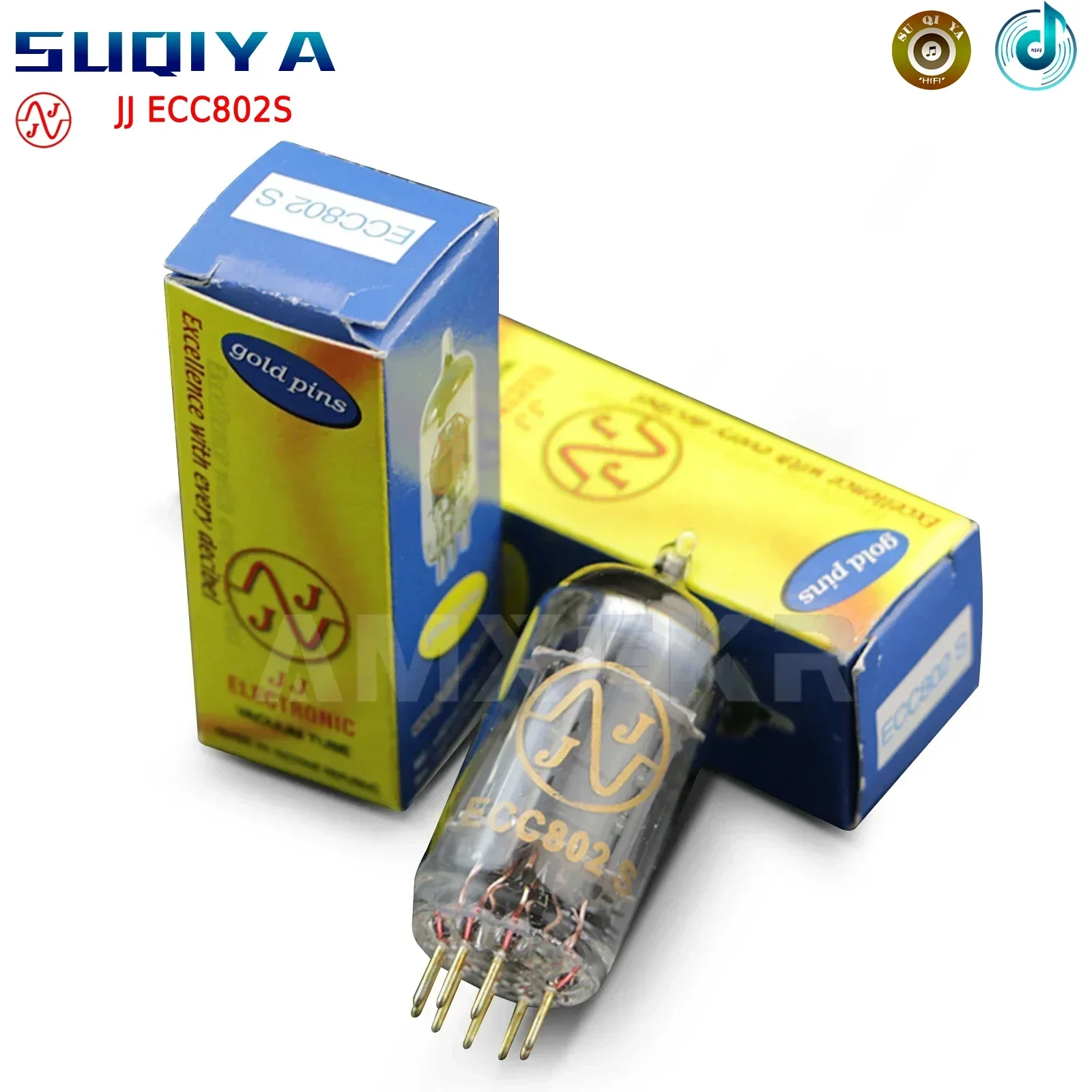 

SUQIYA-JJ ECC802S Vacuum Tube Golden Foot Replace 6211 E80CC 5814A 12AU7 ECC82 ElectronTube Amplifier light DIY Audio Valve