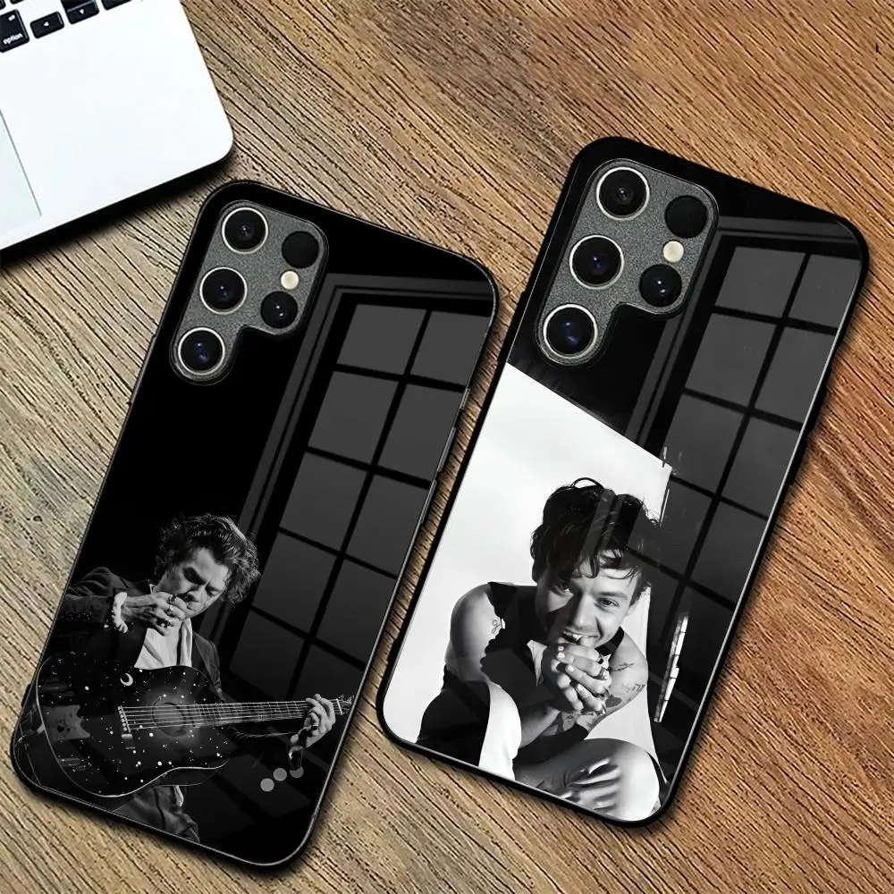 Singer H-Harry S-Styles MAISTO Phone Case Glass Phone Case For Samsung Galaxy A15 A25 A35 A55 A14 A54 A13 A33 A53 A51 A05 A04