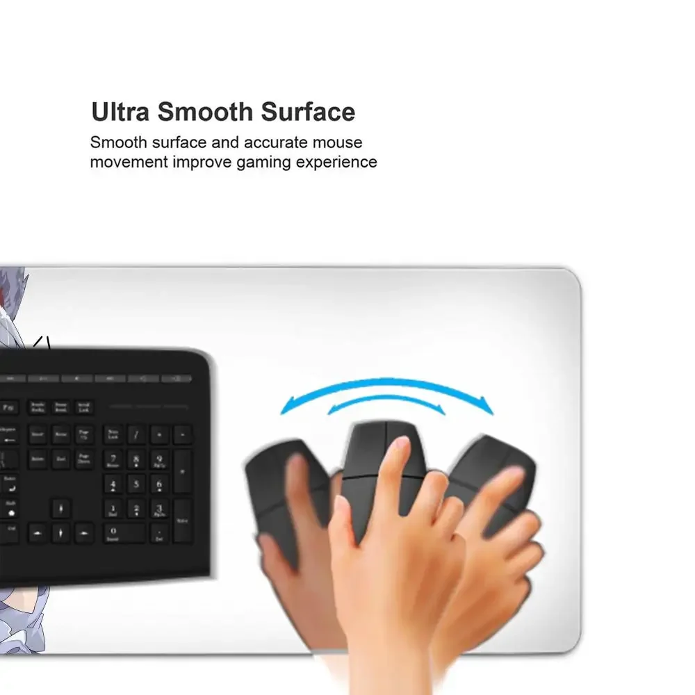 TouHou Project-alfombrilla de ratón de cómic, alfombrilla de juego para ordenador portátil, 40x90, alfombrilla de ratón de Anime Kawaii Extra grande, accesorios para juegos de PC