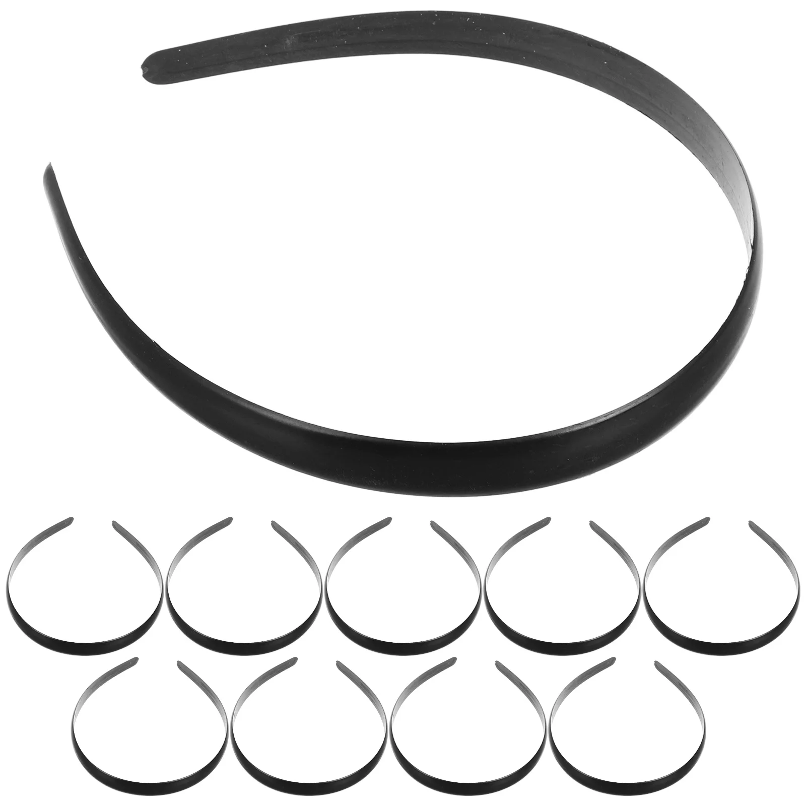 

50Pcs 15Mm Black Plastic Hair Hoop Simple Headband for Women Stylish Everyday Hair Bands Accessories