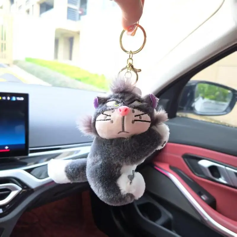 Porte-clés poupée chat Lucifer mignon, pendentif, jouets en peluche, sac à dos, tentures, cadeaux de décoration