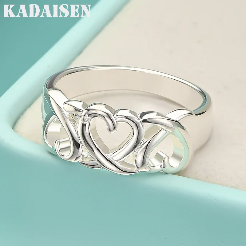 

Ювелирные изделия из стерлингового серебра 925 пробы, кольца в форме сердца для женщин и мужчин, размер 7, 8, 9, модные свадебные кольца для девушек, студентов, праздничные подарки