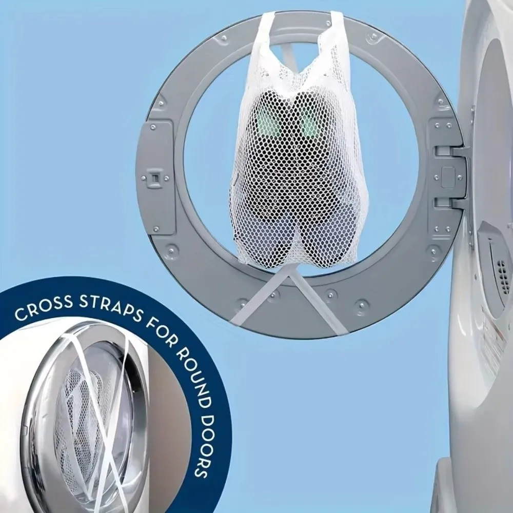 Portable Mesh Sneaker Dryer Bag Elastic Adjuster Zipper Sneaker Washer Bag Easy To Install Shoe Net Bags Most Dryer Doors