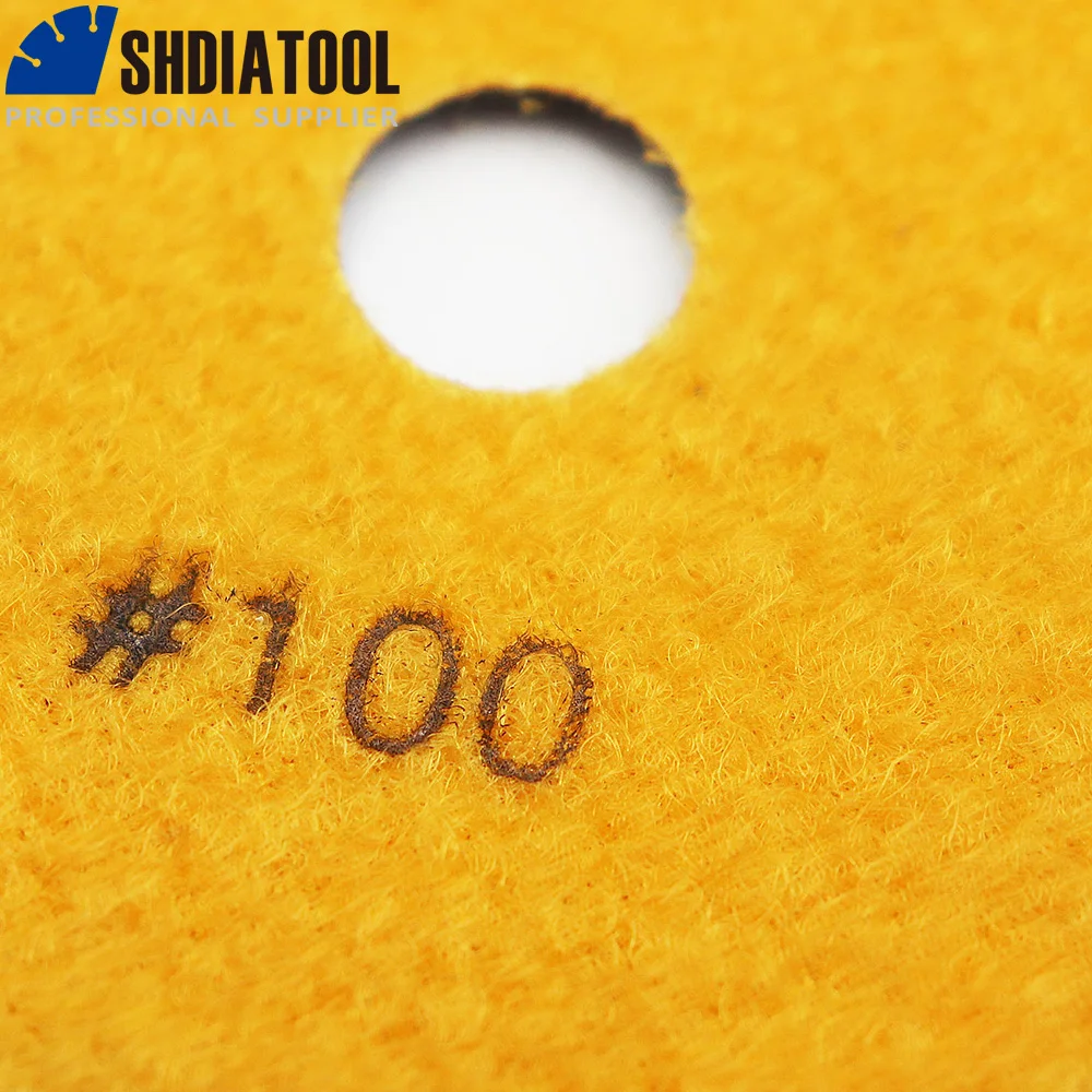 SHDIATOOL 5 pezzi 4 "#100 tamponi per lucidatura flessibili diamantati professionali per dischi abrasivi in marmo per piastrelle di ceramica Terrazzo abrasivo a umido