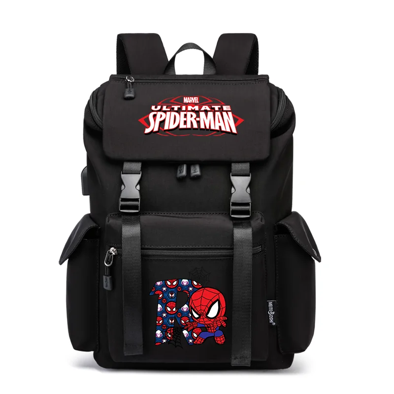 

Spider Man School Backpack Women Men Laptop Travel Bag Large Waterproof Multifunction USB Charging Knapsack Mochila Bagpack