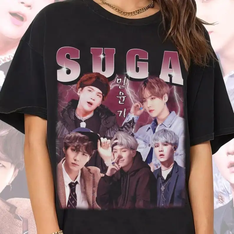 Suga, Suga BTS, BTS, Bangtan, Unisex Style Gift for Fans, T-shirt, Crew Sweatshirt, and Hooded, Vintage Homage Thicthinhichthoi-