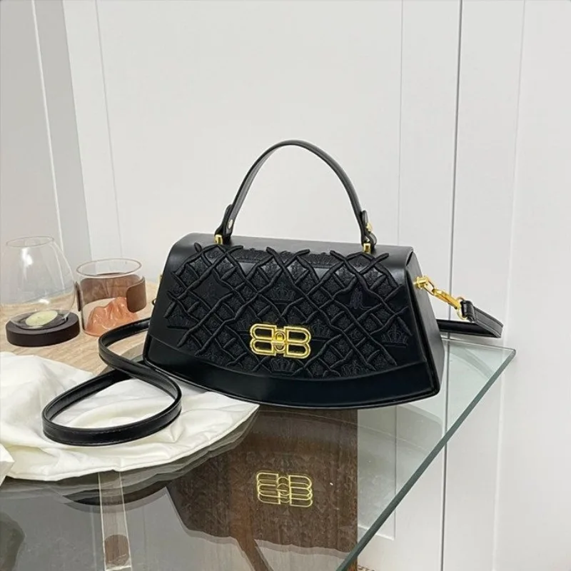 

Stylish JK Bag Shoulder Bag Retro Printing Presbyopic Shopping Bag Crossbody Underarm Casual Daily Use Attractive Gorgeous