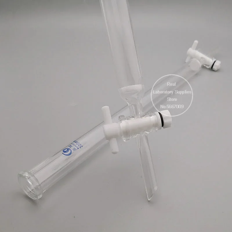 1pcs Lab Glass Chromatography Filter Column with PTFE Piston Chemistry Lab Set