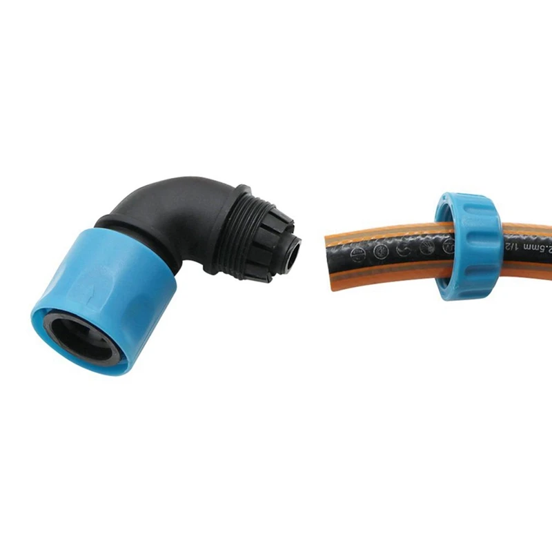 ABGR-90 graus cotovelo conector rápido 16mm abs jardim irrigação carro lavagem mangueira conexão rápida torneira conector