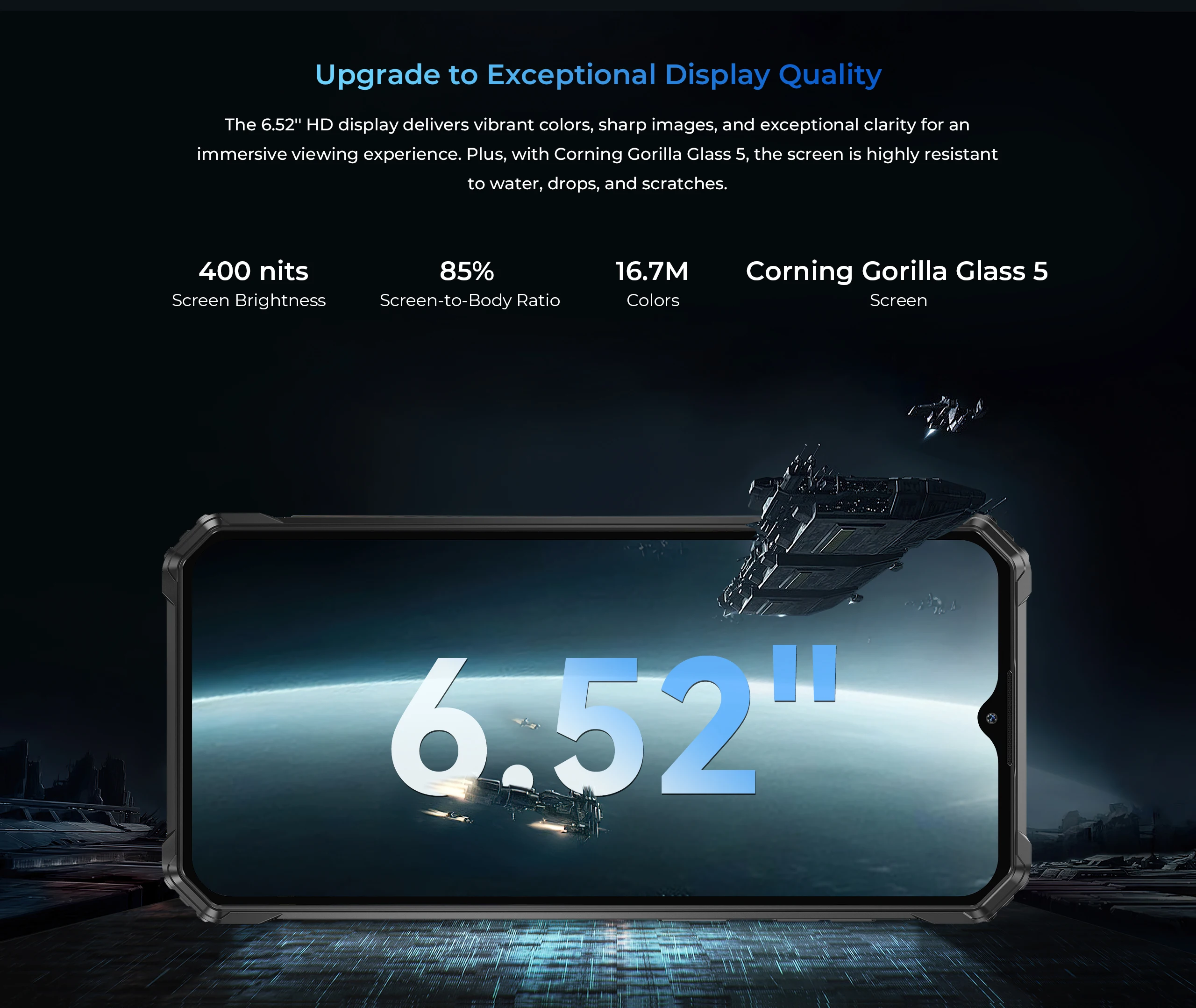 Oukitel WP36 Pro Rugged Smartphone 6.52' HD 60Hz 10600 MAh 6GB+256GB Mobile Phone Android 14 13MP+5MP NFC Cell Phone